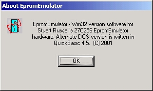 Eprom Emulator "About"
